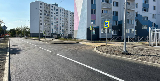 Завершились работы по строительству автомобильной дороги по улице Долгина в Ленинском районе