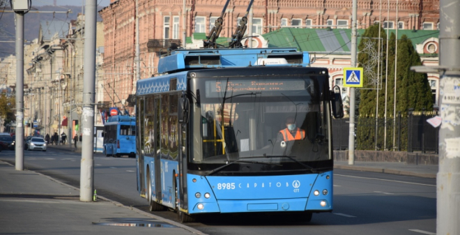 В Саратове продолжается ежедневная дезинфекция общественного транспорта