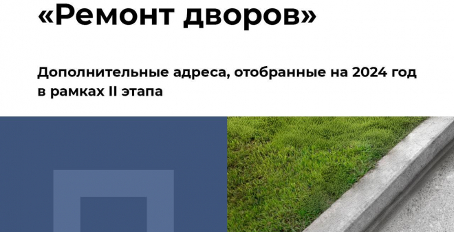 «Ремонт дворов»: дополнительные адреса в Саратове в 2024 году