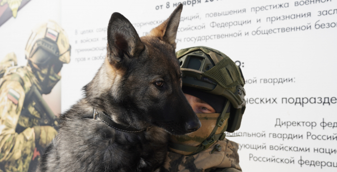 В специальное подразделение Управления Росгвардии по Саратовской области переходит служить щенок титулованных чемпионов