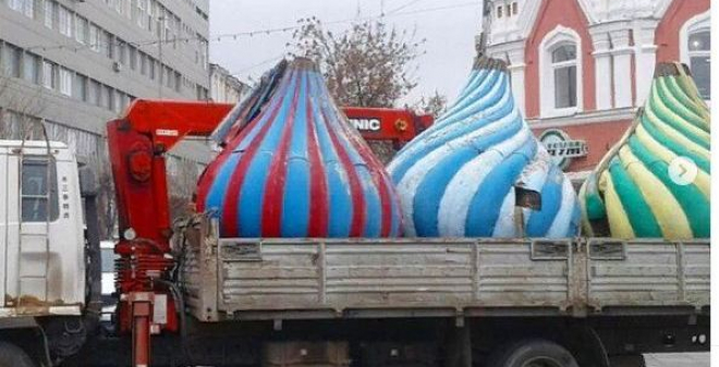 Купола храма  «Утоли моя печали» отправлены на реставрацию