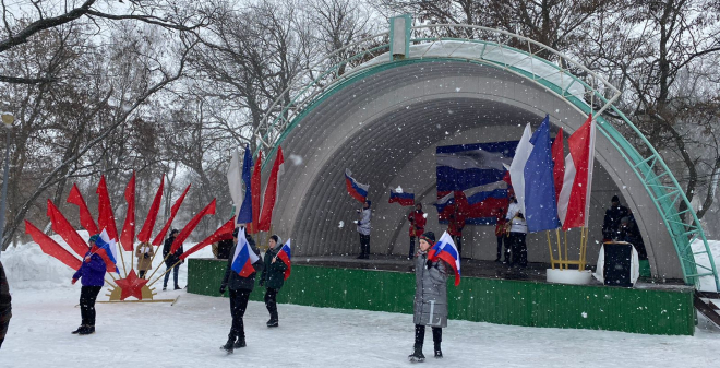 В городском парке состоялся праздничный концерт, посвященный Крымской весне
