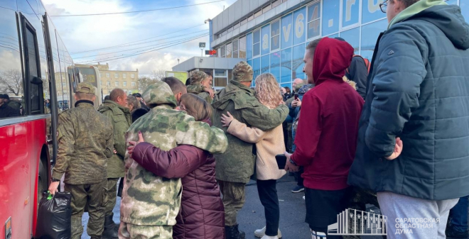 Очередная группа бойцов отправилась на защиту Родины