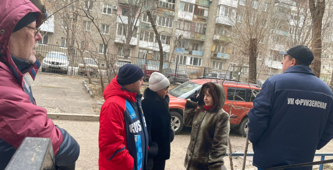 Во Фрунзенском районе состоялось выездное совещание по вопросу качества подачи отопления
