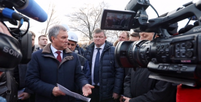 Вячеслав Володин посетил стройплощадку школы в микрорайоне «Авиатор»