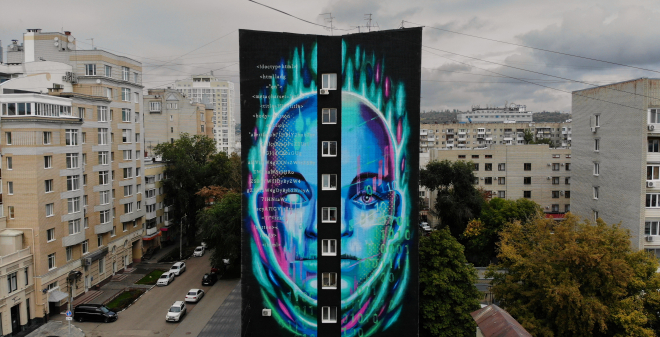 Граффити «Лицо времени» заняло второе место на фестивале уличного искусства ПФО «ФормART»