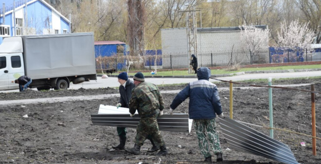 В сквере Марины Расковой началась реконструкция