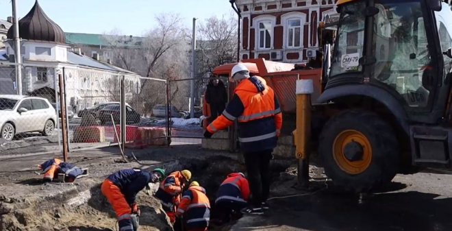 Водоканал приступил к работам по строительству канализационного коллектора по улице Челюскинцев