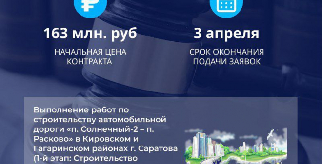 Объявлен аукцион на выполнение работ по строительству автомобильной дороги «п. Солнечный-2 – п. Расково»