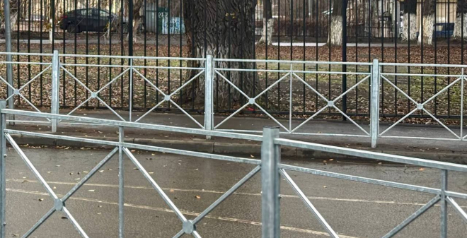 В Саратове по нацпроекту установили пешеходное ограждение на важном участке дороги