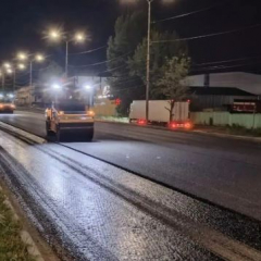 Завершается ремонт двух километров дороги по проспекту Строителей