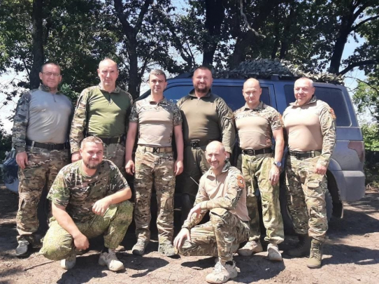 Атаманы округов Волжского войскового казачьего общества посетили бойцов в зоне СВО