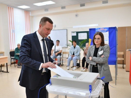 Роман Бусаргин проголосовал на выборах депутатов в органы местного самоуправления