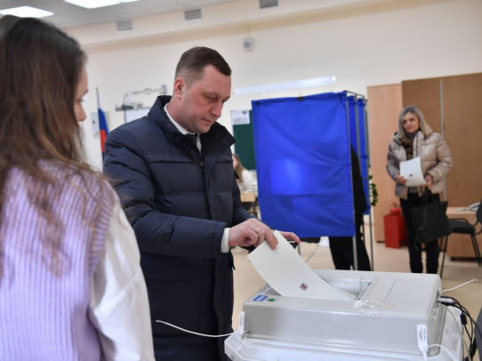 Губернатор Роман Бусаргин принял участие в выборах Президента России