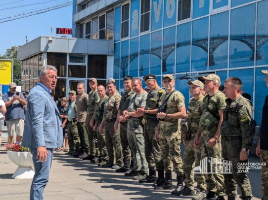 Кирилл Лаврентьев поблагодарил отправляющихся на СВО бойцов за мужество и отвагу