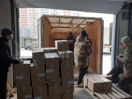 Из Саратова в Курск доставлена очередная партия гуманитарного груза